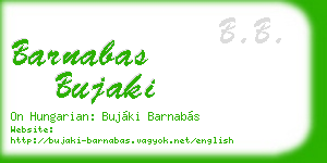barnabas bujaki business card