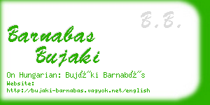 barnabas bujaki business card